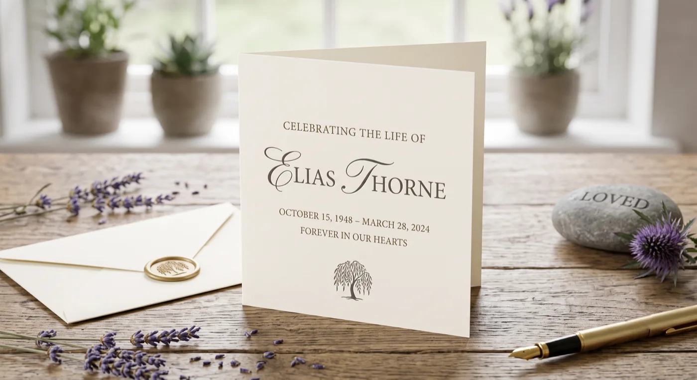 Memorial cards - professional printing by Bluwave