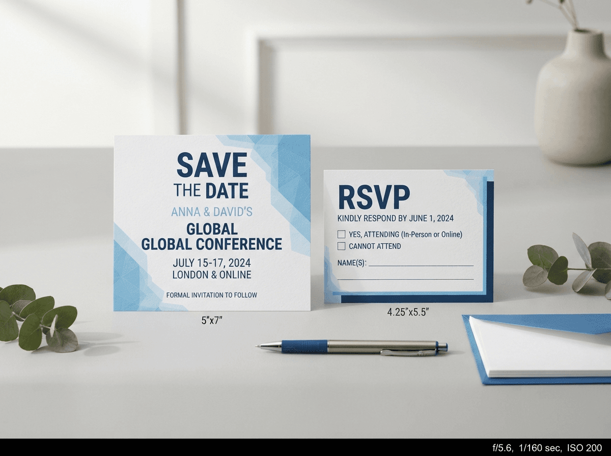 RSVP cards - professional printing by Bluwave
